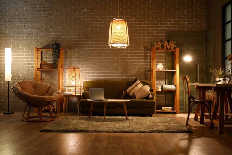 living room with lighting