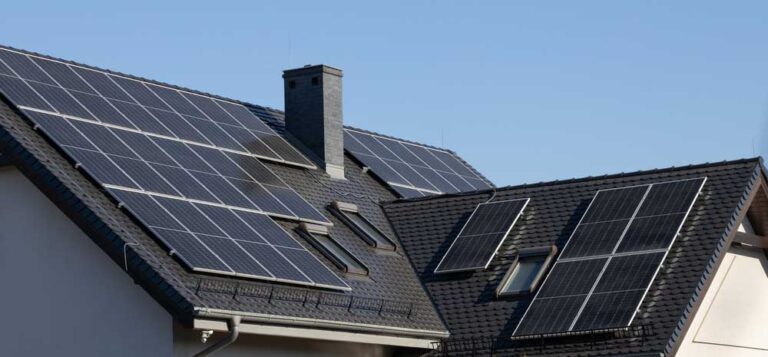 solar panels in a house