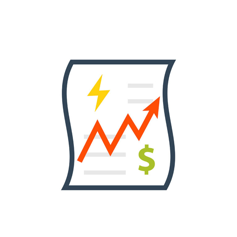 electric bill (with upward trend)