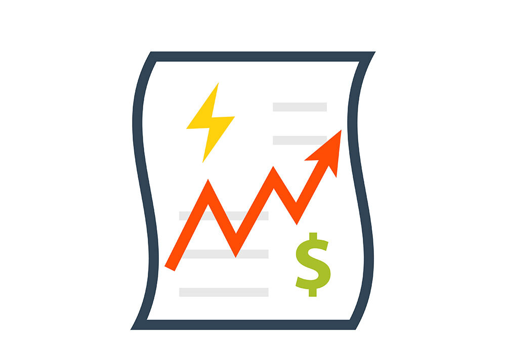 electric bill (with upward trend)
