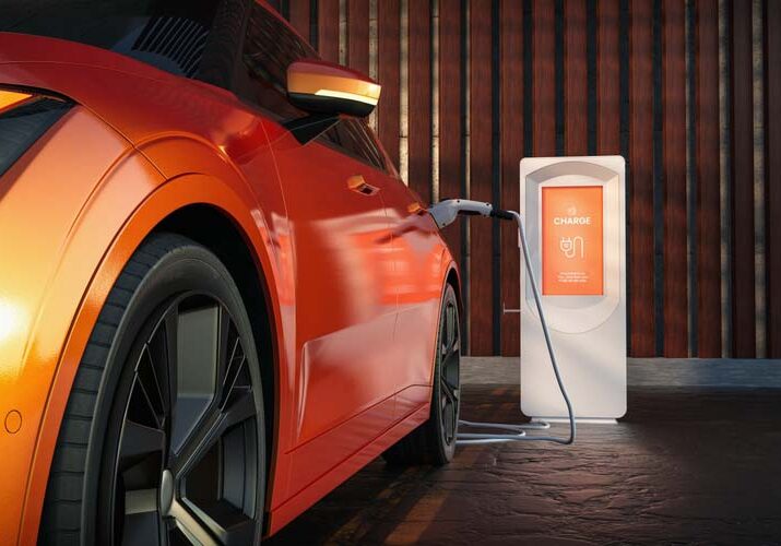 EV being charged