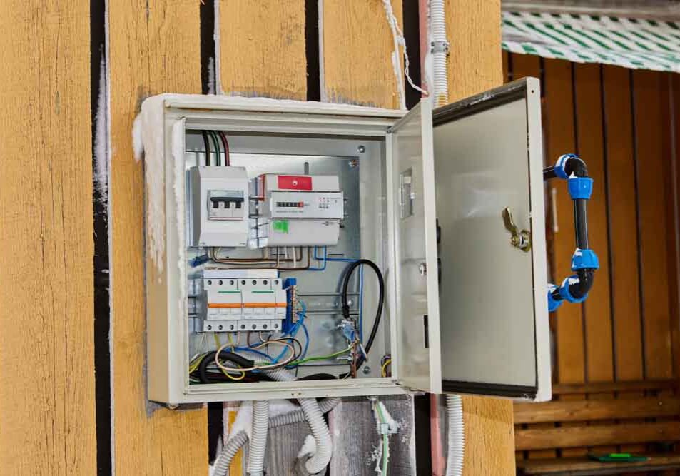 exposed electrical panel