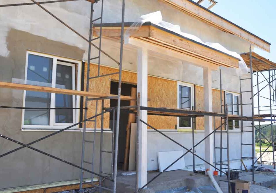 house renovation and expansion in progress