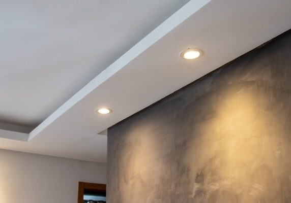 recessed downlights installed in ceiling