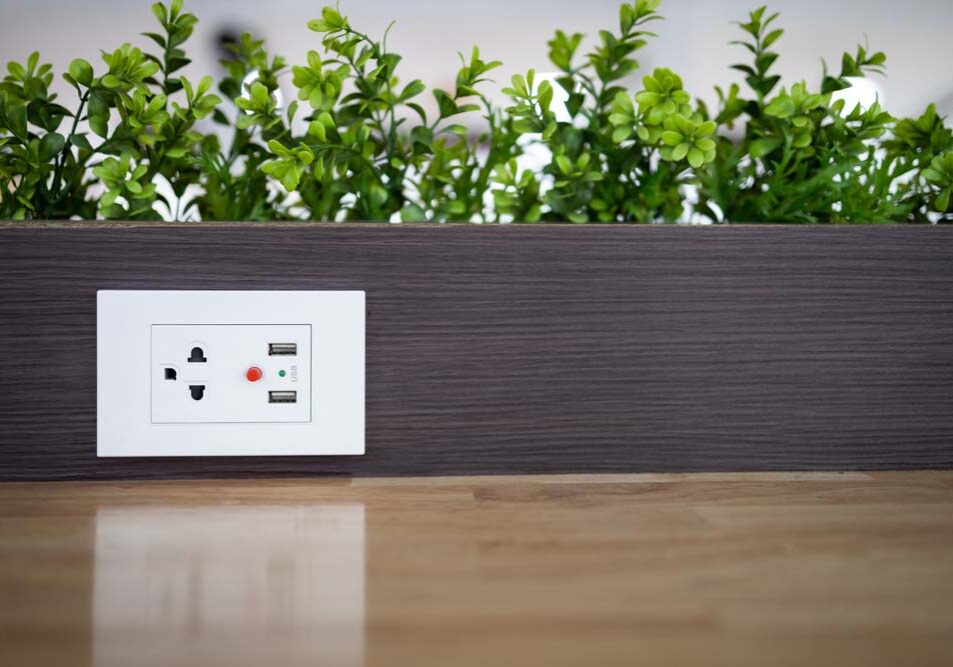 recessed outlet with USB charging options recessed outlet with USB charging options